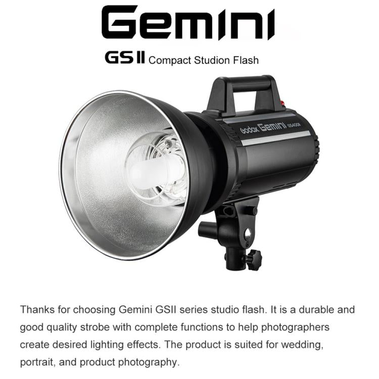 Godox Gemini GS300II Studio Flash Light 300Ws Bowens Mount Strobe Flash (AU Plug) - Shoe Mount Flashes by Godox | Online Shopping UK | buy2fix