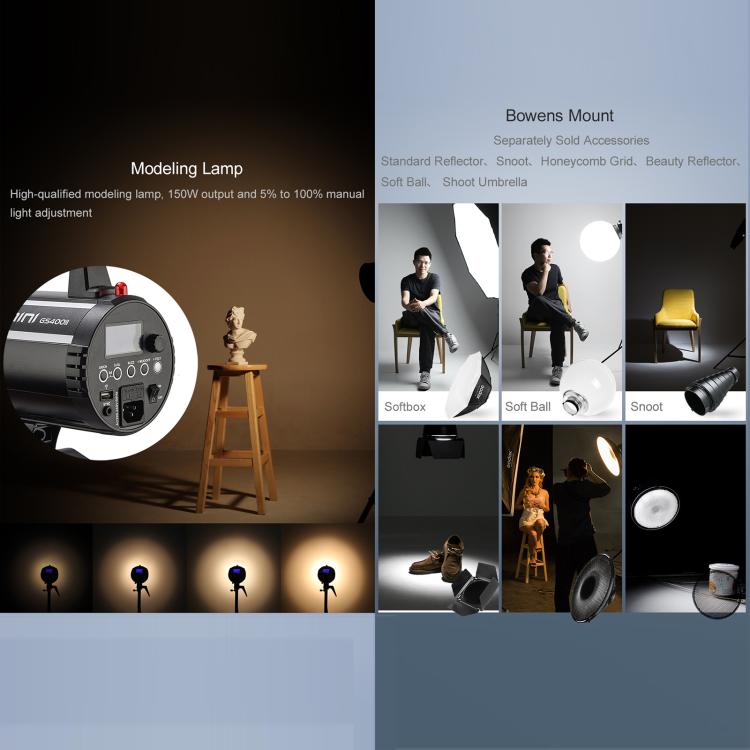 Godox Gemini GS200II Studio Flash Light 200Ws Bowens Mount Strobe Flash (US Plug) - Shoe Mount Flashes by Godox | Online Shopping UK | buy2fix