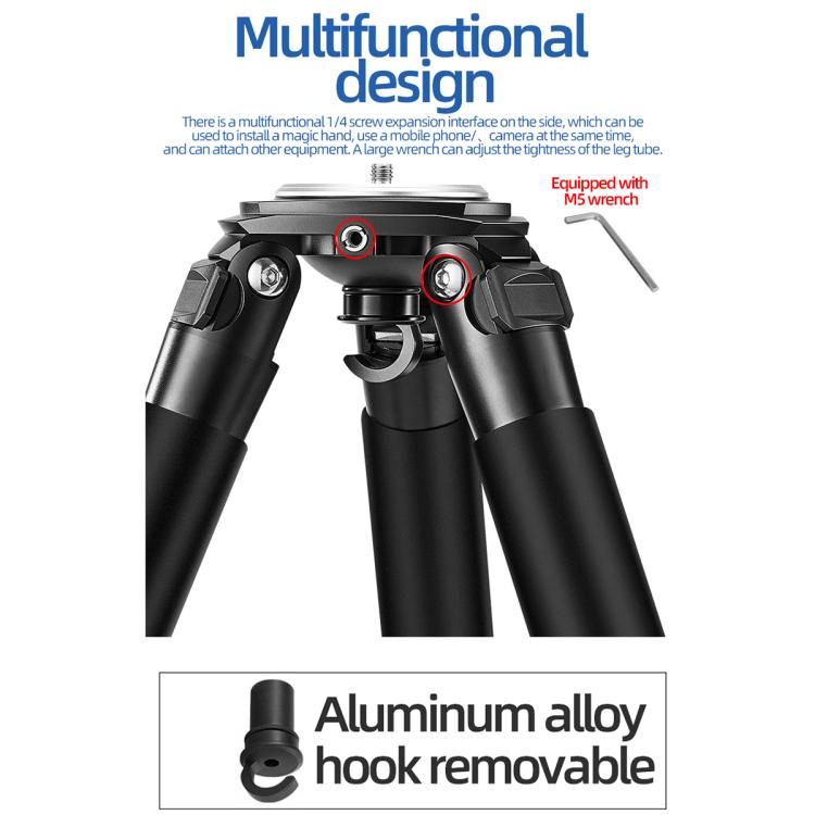 BEXIN ST402C Portable Collapsible Carbon Fiber Camera Tripod (Black) - Tripods by BEXIN | Online Shopping UK | buy2fix
