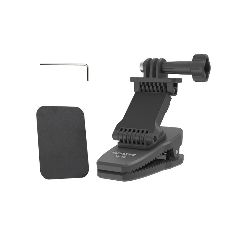 Sunnylife Stretchable Backpack Clip Rotatable Magnetic Mount Action Camera Holder Vlog Mount (Black) - Backpack Clip by Sunnylife | Online Shopping UK | buy2fix