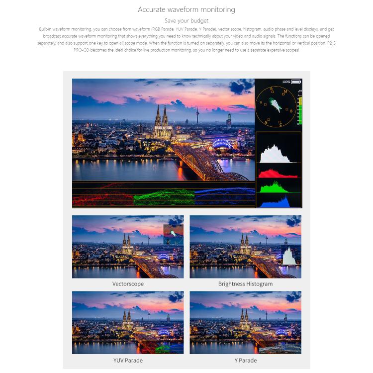 SEETEC P215 PRO-CO 21.5 inch 1000nit High Bright Portable Protective Broadcast Monitor Full HD 1920x1080 Monitor (UK Plug) - On-camera Monitors by SEETEC | Online Shopping UK | buy2fix