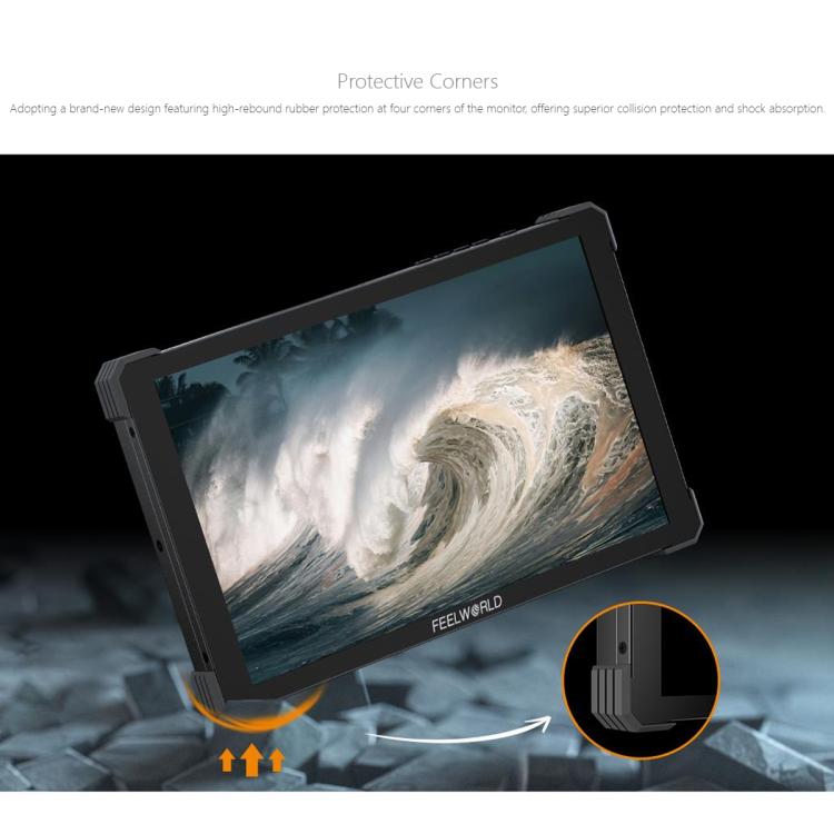 FEELWORLD T10 10.1 inch Aluminium DSLR Camera Field Monitor Touch Screen 4K HDMI Monitor (Black) - On-camera Monitors by FEELWORLD | Online Shopping UK | buy2fix