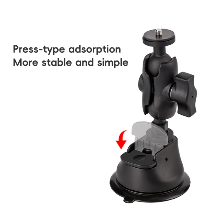 1/4 inch Screw Dual-Leg Suction Cup Mount and 2 x Single-leg Car Suction Cup Mount Crab Clamps Set (Black) - Bicycle Handlebar Mount by buy2fix | Online Shopping UK | buy2fix