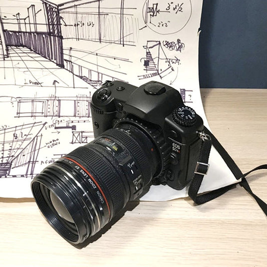 For Canon EOS 5DSR Non-Working Fake Dummy DSLR Camera Model Photo Studio Props with Strap (Black) - Camera Model by buy2fix | Online Shopping UK | buy2fix