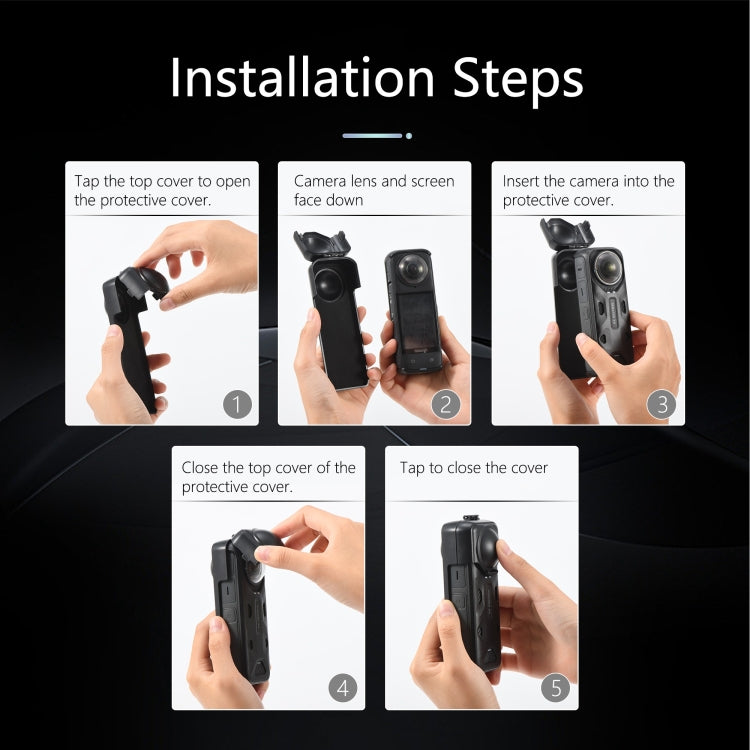 For Insta360 X5 / X4 Screen Lens Protective Cover (Black) - Mount & Holder by STARTRC | Online Shopping UK | buy2fix