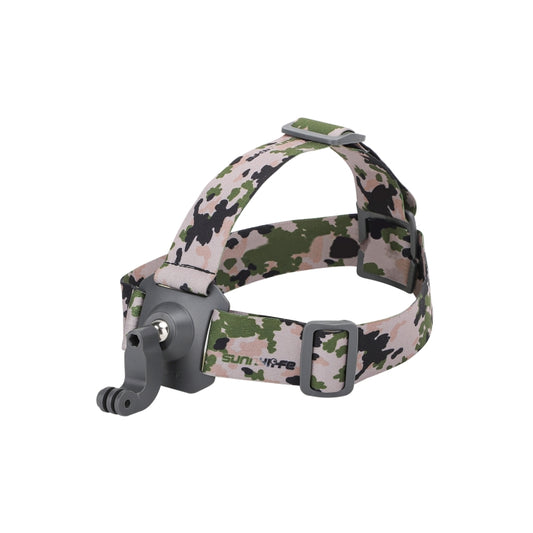 Sunnylife TD672 360 Rotation Adjustable Head Strap Vlog POV Mount Belt for GoPro, Insta360, DJI Osmo Action and Other Action Cameras (Camouflage) by Sunnylife