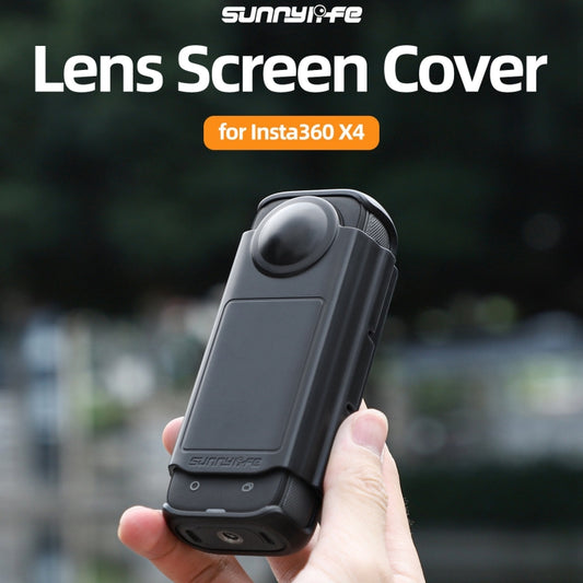 For Insta360 X4 Sunnylife Integrated Lens Screen Protective Cover (Transparent Black) by Sunnylife