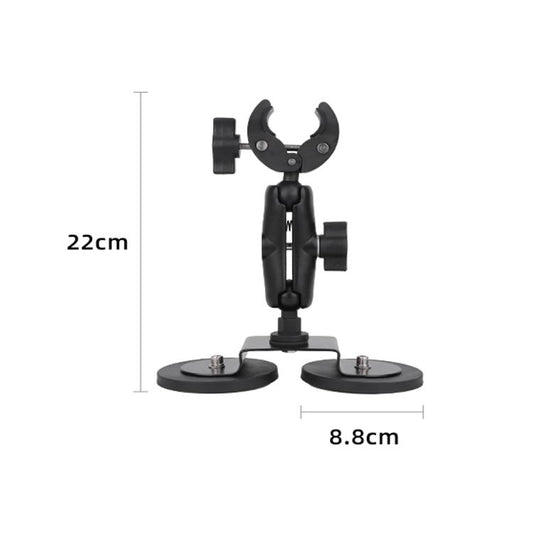 Dual-Leg Magnetic Base Crab Clamp Fixed Mount Holder for GoPro and Other Action Cameras (Black) - Bicycle Handlebar Mount by buy2fix | Online Shopping UK | buy2fix