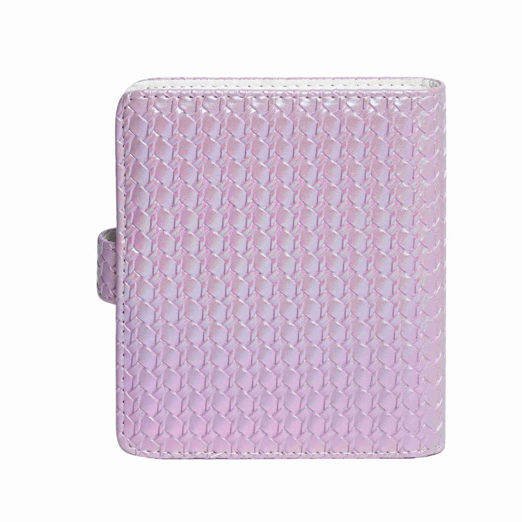 For FUJIFILM instax mini 12 Colorful Woven Leather Case Full Body Camera Bag + Photo Album with Strap (Purple) by buy2fix