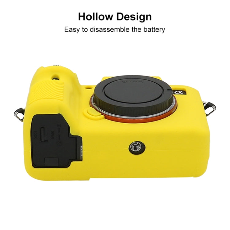 For Sony A7 III / ILCE-7M3 / A7R III Soft Silicone Protective Case(Yellow) by buy2fix