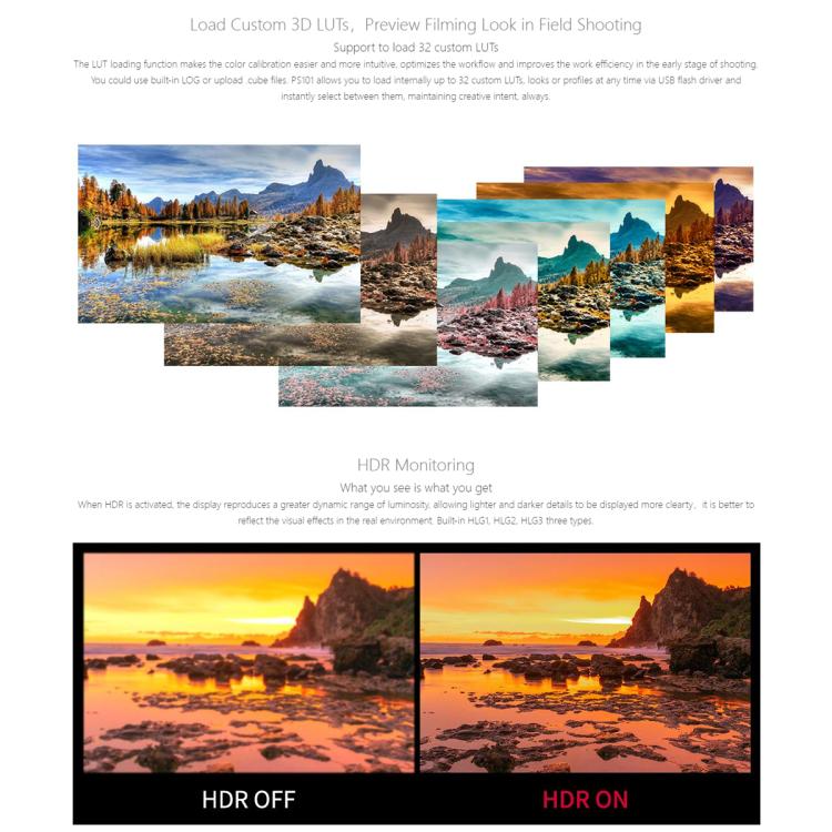 FEELWORLD PS101 Triple 10.1-inch Vertical Dispaly Carry-on Monitor High Brightness 1000nit Portable Protective Case (EU Plug) - On-camera Monitors by FEELWORLD | Online Shopping UK | buy2fix