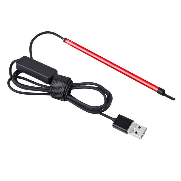 2 in 1 USB HD Visual Earwax Clean Tool Endoscope Borescope with LED Lights & Wifi, Cable length: 2m (Red) - by buy2fix | Online Shopping UK | buy2fix