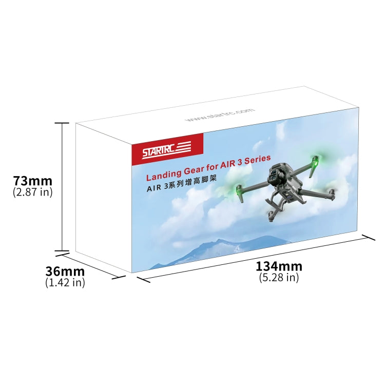 For DJI Air 3S / 3 STARTRC Folding Anti-fall Anti-dirt Heightened Landing Gear Training Rack (Grey) - Other by buy2fix | Online Shopping UK | buy2fix