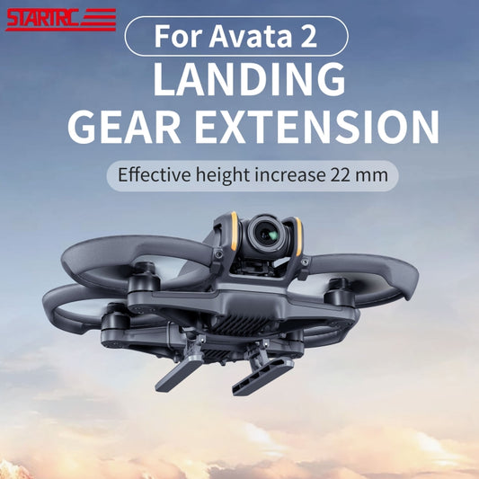 For DJI AVATA 2 STARTRC Folding Heightened Landing Gear Training Rack (Black) by STARTRC