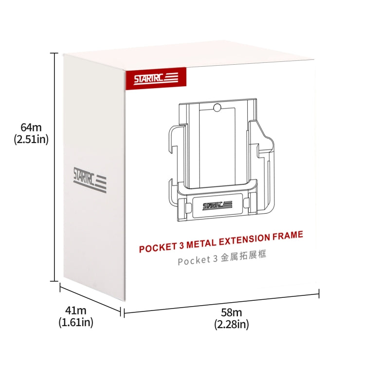 For DJI OSMO Pocket 3 STARTRC Metal Protection Frame Cage Expansion Adapter Bracket (Black) by STARTRC