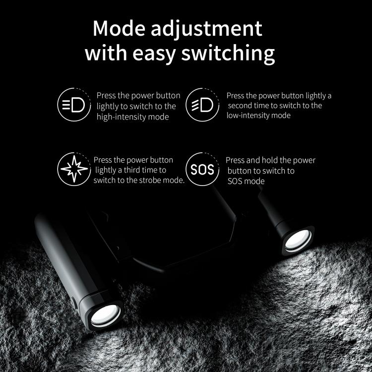 For DJI Mini 4 Pro STARTRC Night Navigation Searchlight LED Flashlight Rechargeable Refill Lighting Signal Light (Grey) - Other by STARTRC | Online Shopping UK | buy2fix