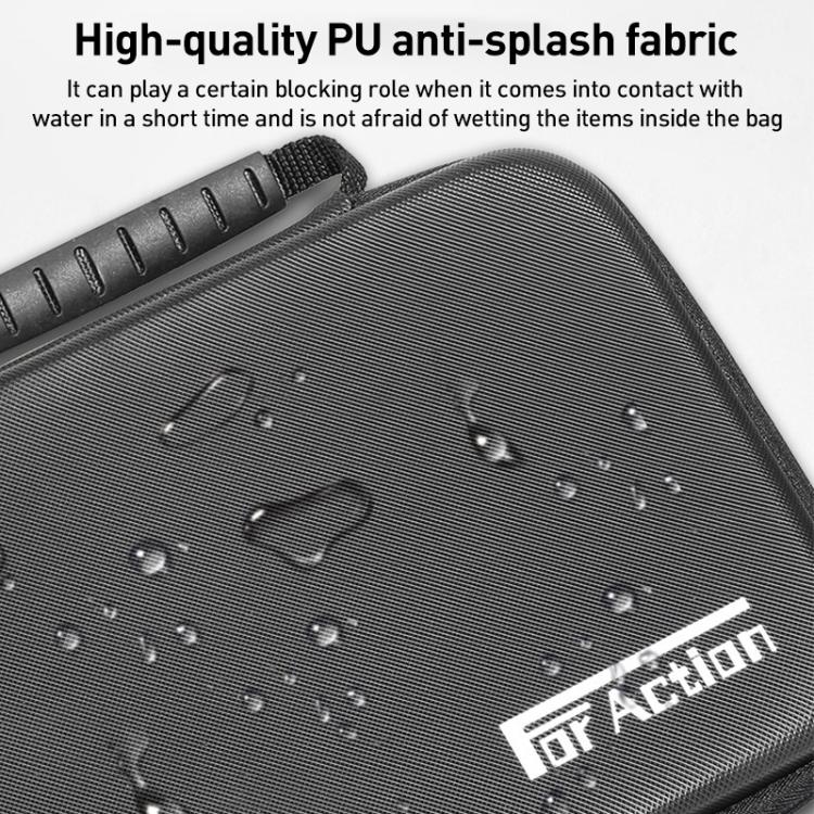 For DJI Osmo Action 5 Pro / 4 / 3 Hand Strap Shoulder Bag Camera and Accessories PU Storage Bag (Black) - Case & Bags by buy2fix | Online Shopping UK | buy2fix