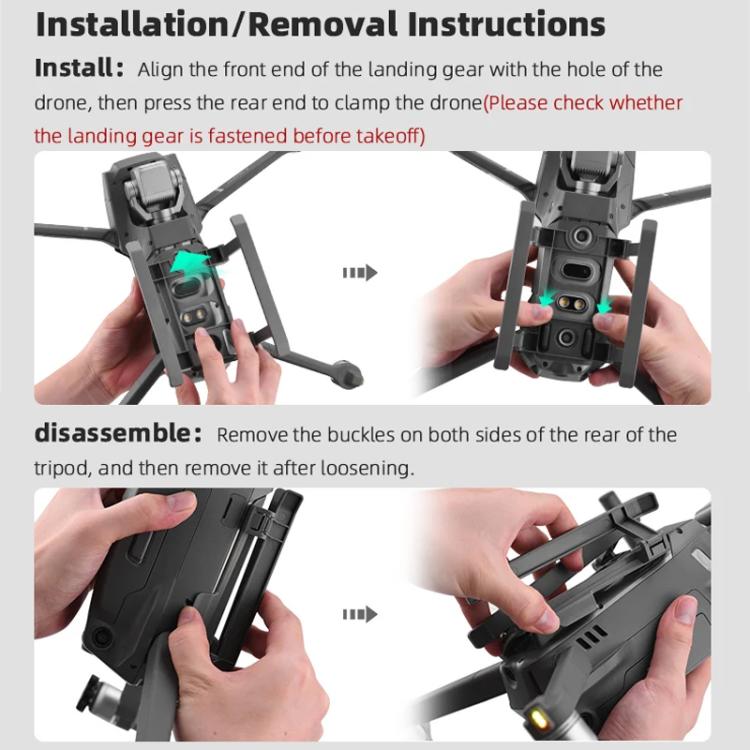 For DJI Mavic 2 BRDRC Sled Folding Heightened Landing Gear Training Rack (Grey) - Holder Series by BRDRC | Online Shopping UK | buy2fix