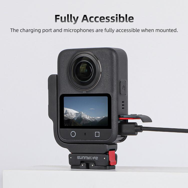For DJI Osmo 360 Sunnylife Metal L-Type Vertical-Horizontal Mount with Magnetic Adapter Quick Release Mount Adapter Stand (Black) - Mount & Holder by Sunnylife | Online Shopping UK | buy2fix