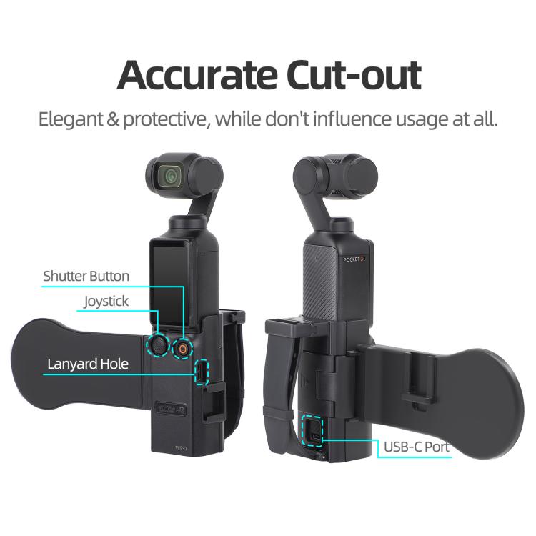 For DJI Osmo Pocket 3 Sunnylife Hand Band Magnetic Expansion Adapter Phone Teleprompter Holder Mount Extension Handle (Black) - Mount & Holder by Sunnylife | Online Shopping UK | buy2fix