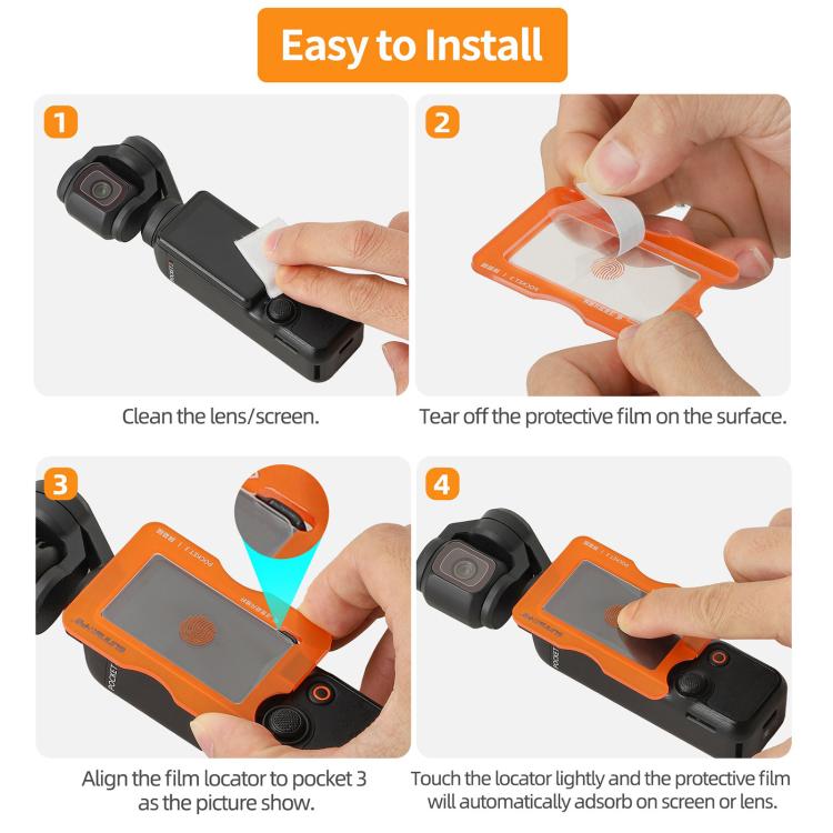 For DJI Osmo Pocket 3 Sunnylife Lens Screen Protector AR Anti-reflection Tempered Glass Film with Film Locator - Protective Film & Stickers by Sunnylife | Online Shopping UK | buy2fix