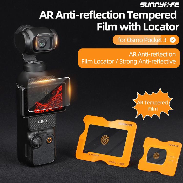 For DJI Osmo Pocket 3 Sunnylife Lens Screen Protector AR Anti-reflection Tempered Glass Film with Film Locator - Protective Film & Stickers by Sunnylife | Online Shopping UK | buy2fix