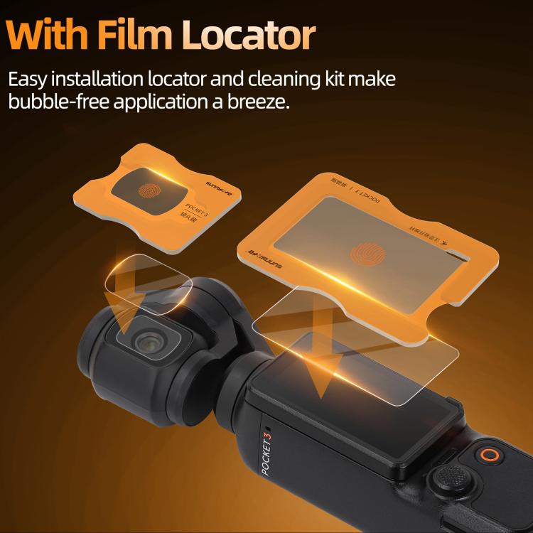 For DJI Osmo Pocket 3 Sunnylife Lens Screen Protector AR Anti-reflection Tempered Glass Film with Film Locator - Protective Film & Stickers by Sunnylife | Online Shopping UK | buy2fix