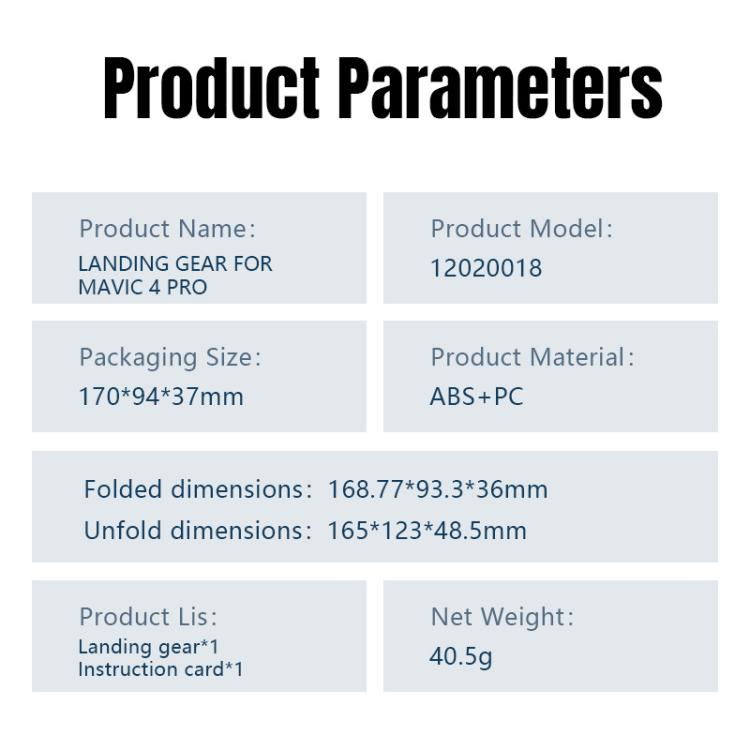 For DJI Mavic 4 Pro STARTRC Sled Anti-fall Anti-dirt Heightened Landing Gear Training Rack (Grey) - Other by STARTRC | Online Shopping UK | buy2fix