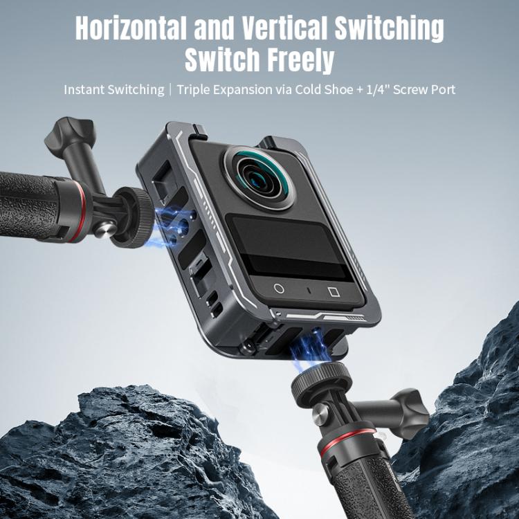 For DJI Osmo 360 STARTRC Metal Cage Frame with Cold Shoe (Grey) - Protection Frame by STARTRC | Online Shopping UK | buy2fix