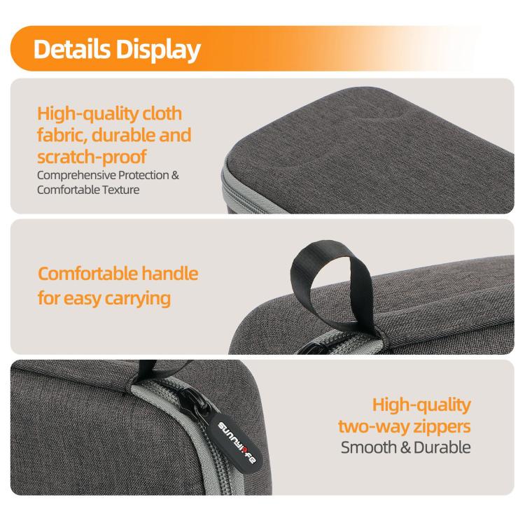 For DJI Osmo 360 Sunnylife Standard Travel Hard Storage Box Expansion Handbag (Grey) - Case & Bags by Sunnylife | Online Shopping UK | buy2fix