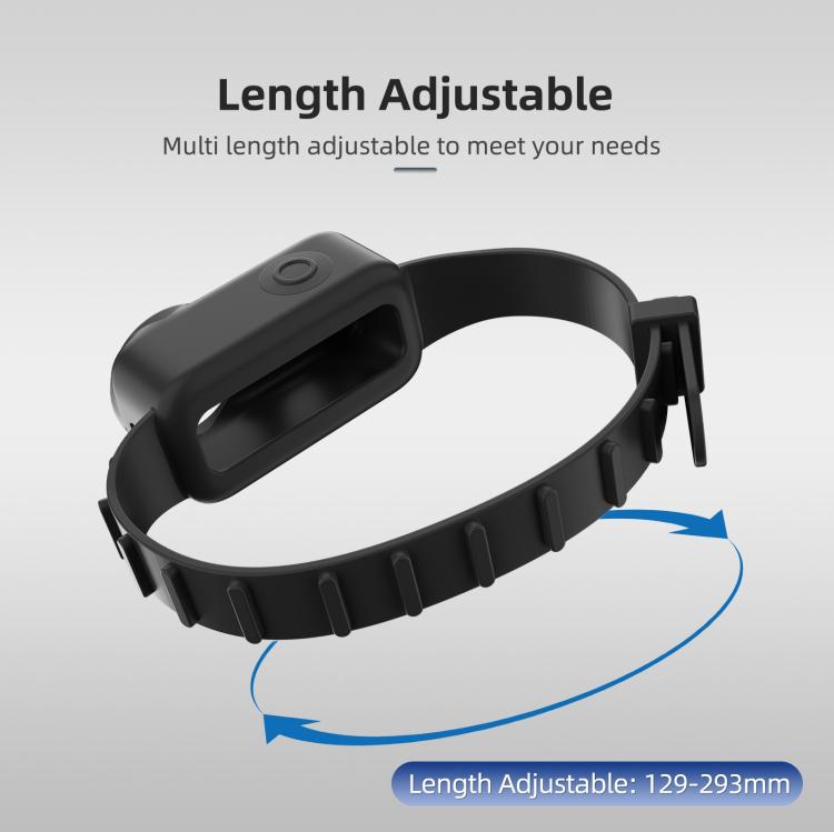 For DJI Osmo Nano Sunnylife Wristband Expansion Band Silicone Protective Cover Backpack Bicycle Strap Cat Collar (Black) - Case & Bags by Sunnylife | Online Shopping UK | buy2fix