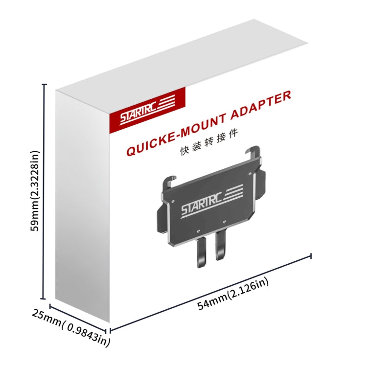 For DJI Pocket 3 STARTRC Quick Mount Adapter Extension Bracket (Black) by STARTRC