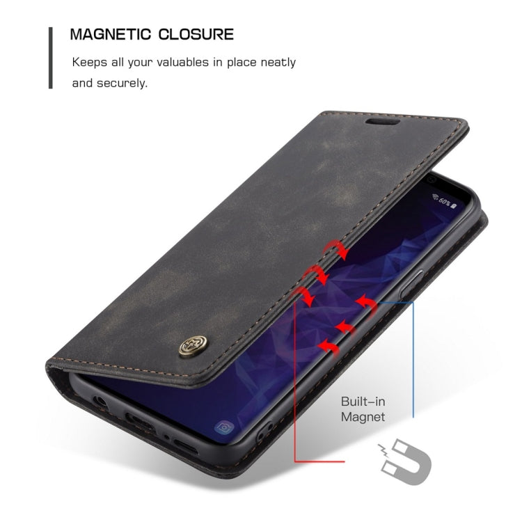 CaseMe-013 Multifunctional Retro Frosted Horizontal Flip Leather Case with Card Slot & Holder & Wallet for Galaxy S9(Black) - Galaxy Phone Cases by CaseMe | Online Shopping UK | buy2fix