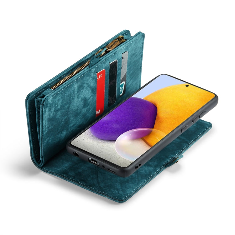 CaseMe-008 For Samaung Galaxy A30S/A50S/A50 Detachable Multifunctional Flip Leather Case (Blue) - Galaxy Phone Cases by CaseMe | Online Shopping UK | buy2fix