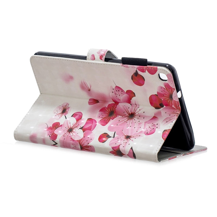 3D Horizontal Flip Leather Case with Holder & Card Slots For Galaxy Tab A 8 (2019)(Red Flower) - Tab A 8.0 & S Pen (2019) P200/P205 by buy2fix | Online Shopping UK | buy2fix