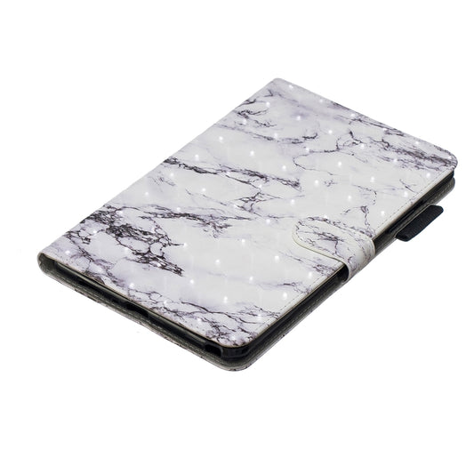 3D Horizontal Flip Leather Case with Holder & Card Slots For Galaxy Tab A 8 (2019)(White Marble) by buy2fix