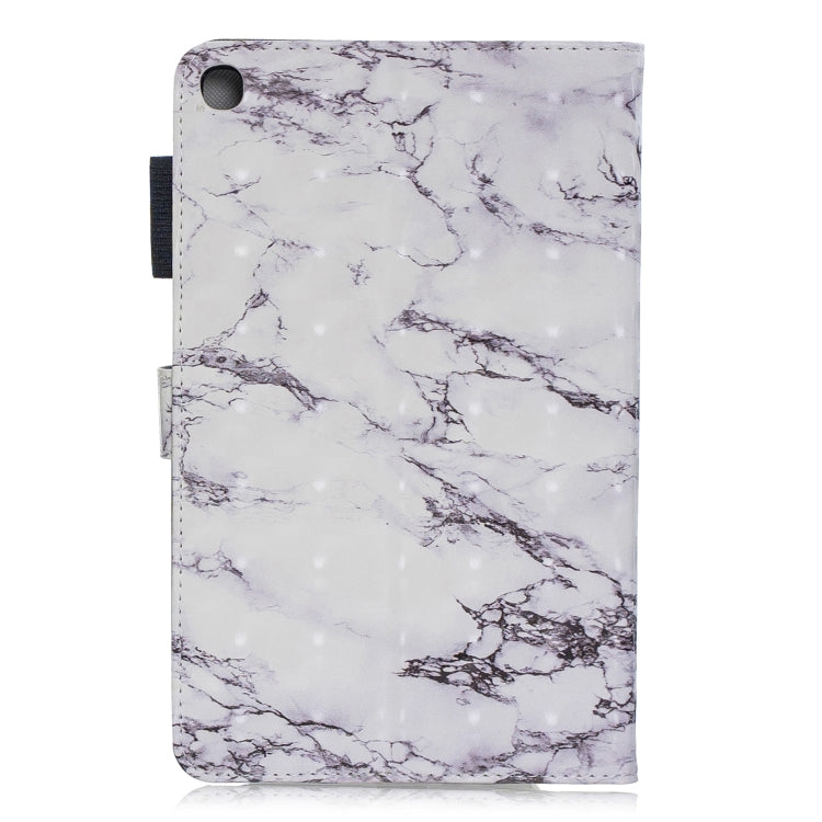 3D Horizontal Flip Leather Case with Holder & Card Slots For Galaxy Tab A 8 (2019)(White Marble) - Tab A 8.0 & S Pen (2019) P200/P205 by buy2fix | Online Shopping UK | buy2fix