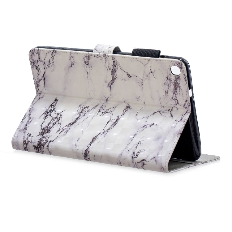 3D Horizontal Flip Leather Case with Holder & Card Slots For Galaxy Tab A 8 (2019)(White Marble) - Tab A 8.0 & S Pen (2019) P200/P205 by buy2fix | Online Shopping UK | buy2fix