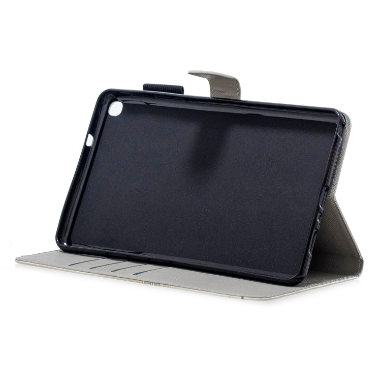 3D Horizontal Flip Leather Case with Holder & Card Slots For Galaxy Tab A 8 (2019)(White Cat) - Tab A 8.0 & S Pen (2019) P200/P205 by buy2fix | Online Shopping UK | buy2fix