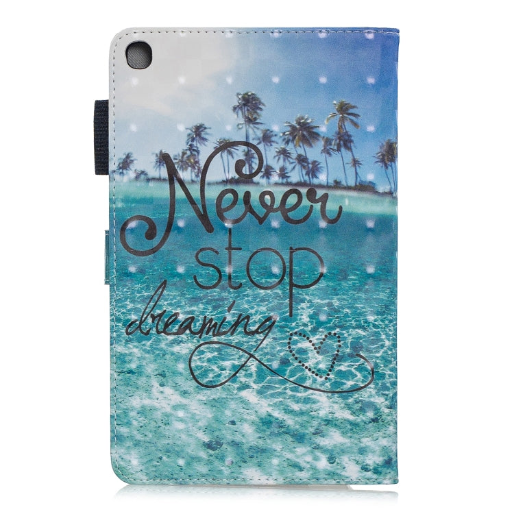 3D Horizontal Flip Leather Case with Holder & Card Slots For Galaxy Tab A 8 (2019)(Blue Coconut Grove) - Tab A 8.0 & S Pen (2019) P200/P205 by buy2fix | Online Shopping UK | buy2fix