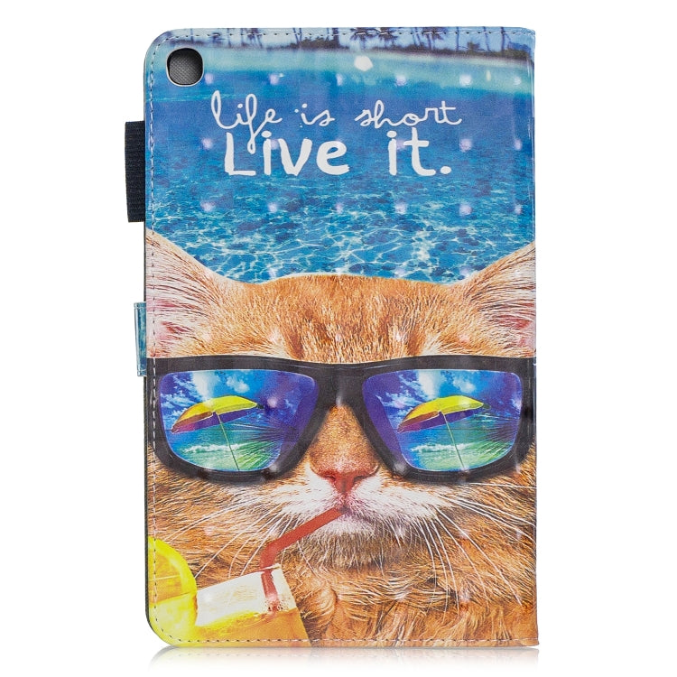 3D Horizontal Flip Leather Case with Holder & Card Slots For Galaxy Tab A 8 (2019)(Undersea Cat) - Tab A 8.0 & S Pen (2019) P200/P205 by buy2fix | Online Shopping UK | buy2fix