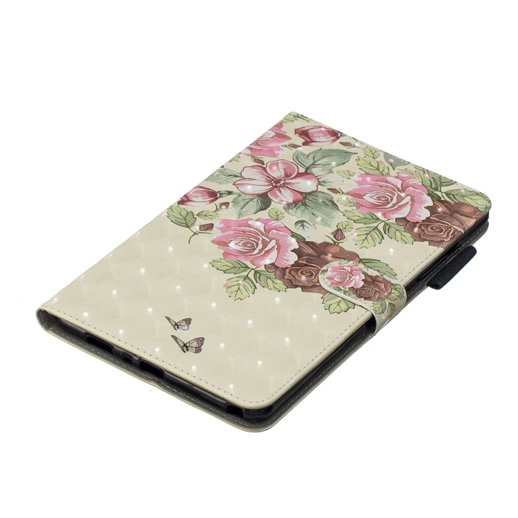 3D Horizontal Flip Leather Case with Holder & Card Slots For Galaxy Tab A 8 (2019)(Flower Butterfly) - Tab A 8.0 & S Pen (2019) P200/P205 by buy2fix | Online Shopping UK | buy2fix