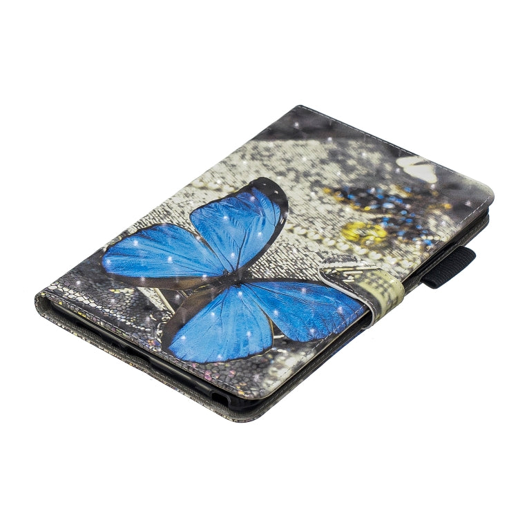 3D Horizontal Flip Leather Case with Holder & Card Slots For Galaxy Tab A 8 (2019)(Blue Butterfly) - Tab A 8.0 & S Pen (2019) P200/P205 by buy2fix | Online Shopping UK | buy2fix