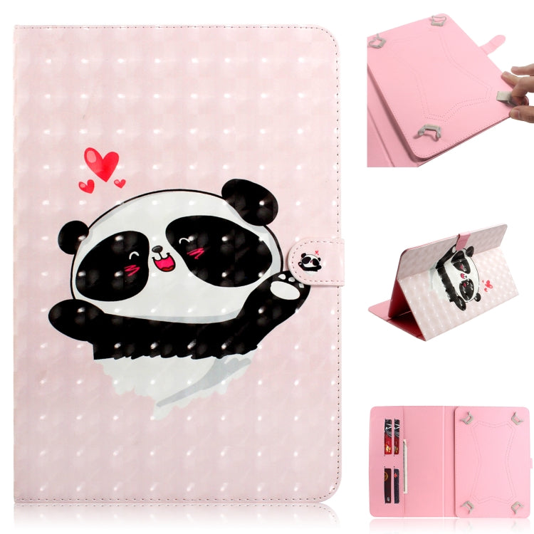 3D Colored Drawing Universal Horizontal Flip Leather Case, with Holder & Card Slot & Wallet for 7 inch Tablet PC(Love Bear) - 7 inch by buy2fix | Online Shopping UK | buy2fix