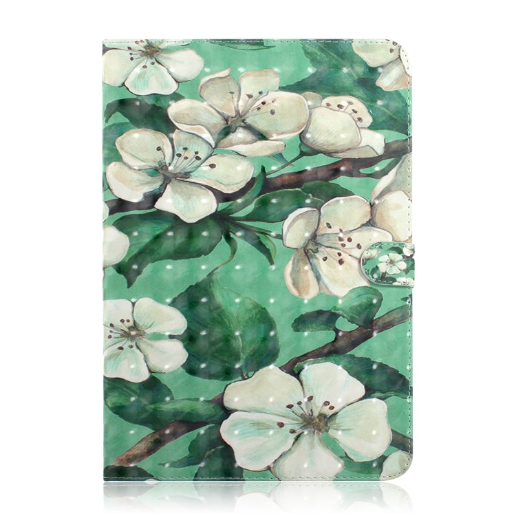 3D Colored Drawing Universal Horizontal Flip Leather Case, with Holder & Card Slot & Wallet for 8 inch Tablet PC(Watercolor Flower) - 8 inch by buy2fix | Online Shopping UK | buy2fix