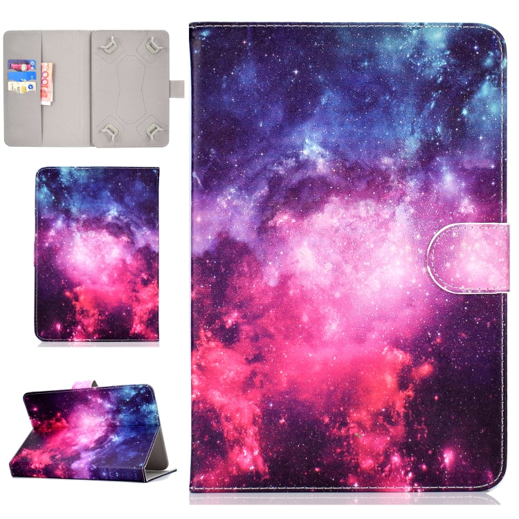 Colored Pattern Drawing Horizontal Flip PU Leather Case with Three-folding Holder for 7 inch Tablet PC(Starry sky) - 7 inch by buy2fix | Online Shopping UK | buy2fix