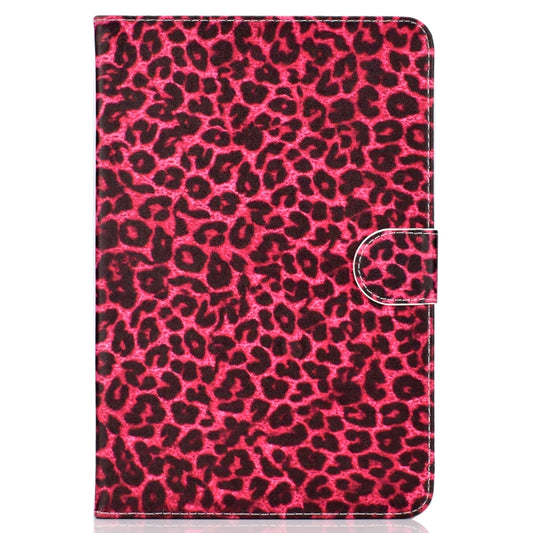 Colored Pattern Drawing Horizontal Flip PU Leather Case with Three-folding Holder for 8 inch Tablet PC(Red leopard grain) - 8 inch by buy2fix | Online Shopping UK | buy2fix