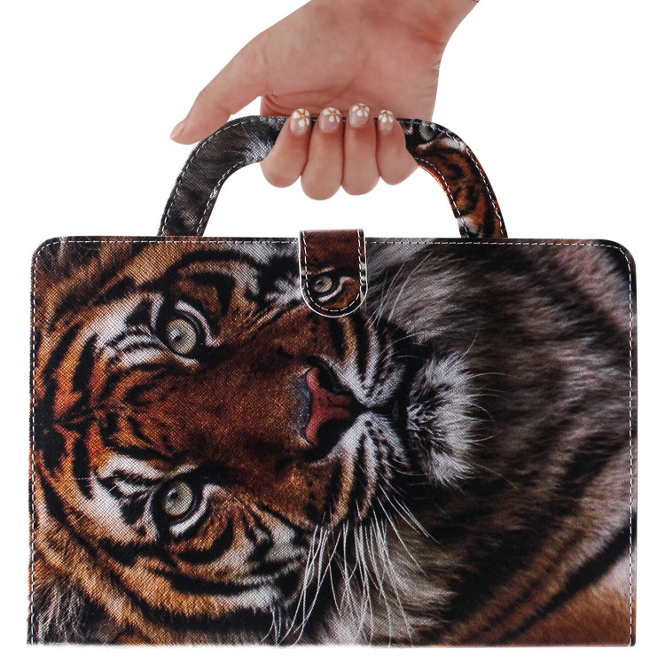 3D Colored Drawing Horizontal Flip Leather Case, with Holder & Card Slot & Wallet & Handle For Galaxy Tab A 8.0 (2019)(Siberian Tiger) - Tab A 8.0 & S Pen (2019) P200/P205 by buy2fix | Online Shopping UK | buy2fix