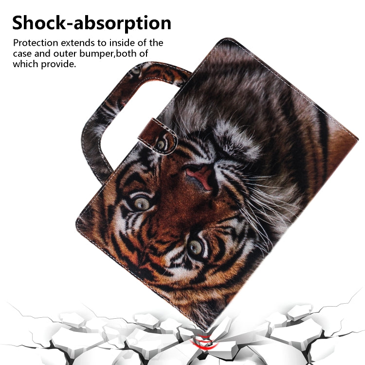 3D Colored Drawing Horizontal Flip Leather Case, with Holder & Card Slot & Wallet & Handle For Galaxy Tab A 8.0 (2019)(Siberian Tiger) - Tab A 8.0 & S Pen (2019) P200/P205 by buy2fix | Online Shopping UK | buy2fix