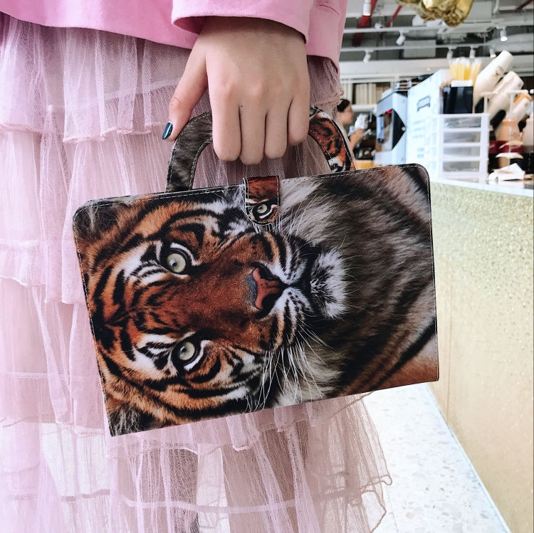 3D Colored Drawing Horizontal Flip Leather Case, with Holder & Card Slot & Wallet & Handle For Galaxy Tab A 8.0 (2019)(Siberian Tiger) - Tab A 8.0 & S Pen (2019) P200/P205 by buy2fix | Online Shopping UK | buy2fix